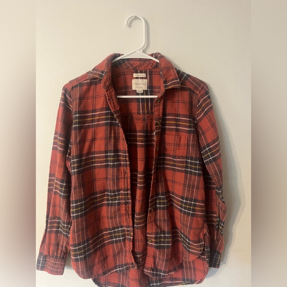 American Eagle boyfriend fit flannel size XS